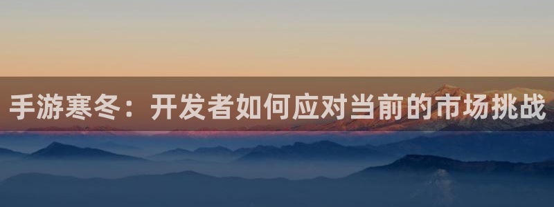28大神结果查询：手游寒冬：开发者如何应对当前的市场挑战